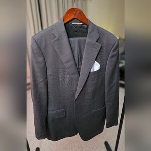 Canali Dark Gray Blazer with White Accent
